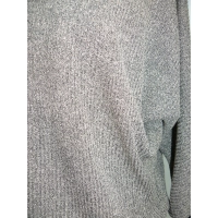 Cieplutki sweter KIMONO ze ściągaczami - złoty beż z czernią